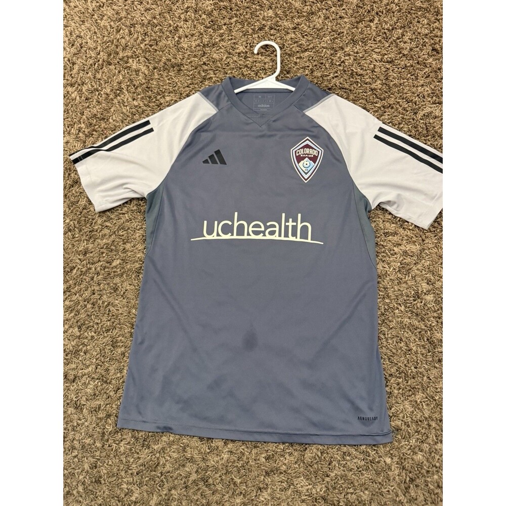 Adidas Colorado Rapids MLS Soccer Gray Jersey Mens Size Medium